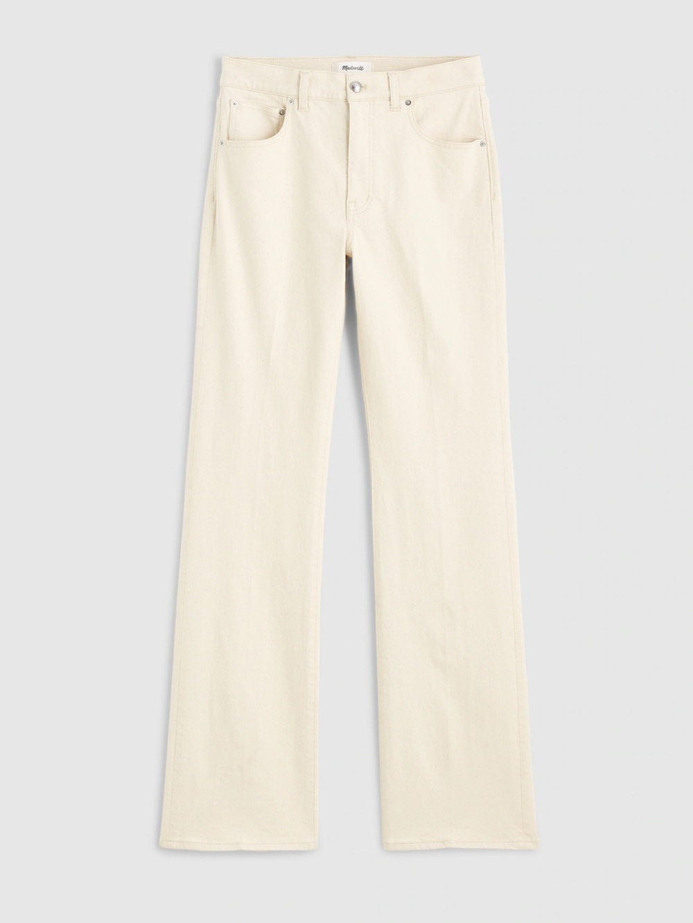 NWT Madewell The Longline straight Jean in Vintage Canvas (cream)- size 26 NY236